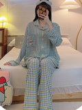 DERMEARNE 150kg Plus Size Silk Satin Pajamas Set Women 5XL Autumn Long Sleeve Sleepwear Soft Button Down Loungewear Loose Home Clothes
