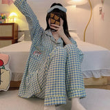 DERMEARNE 150kg Plus Size Silk Satin Pajamas Set Women 5XL Autumn Long Sleeve Sleepwear Soft Button Down Loungewear Loose Home Clothes