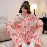 DERMEARNE 150kg Plus Size Silk Satin Pajamas Set Women 5XL Autumn Long Sleeve Sleepwear Soft Button Down Loungewear Loose Home Clothes