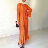 DERMEARNE 2024 Eid Flare Sleeve Muslim Pleated Dress Women Abaya Morocco Ramadan Lace-Up Abayas Kaftan Islam Dubai Arab Modest Long Robe