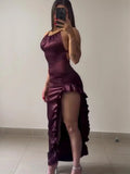 Dermearne2024 Europe and the United States explosive new cross-border dress summer senior sense Y2K sexy halter Spice Girl dress