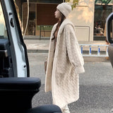 2024 Winter New Thick Women's Long Imitation Mink Plush Cardigan With Integrated Fur Eco-Friendly Imitation Fur Coat Solid Color