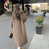 2024 Winter New Thick Women's Long Imitation Mink Plush Cardigan With Integrated Fur Eco-Friendly Imitation Fur Coat Solid Color