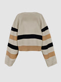 DERMEARNE Beautyblue Women's Sweater Warm Winter Sweater 2025 New Casual Round-Neck Loose Pullovers Lantern Sleeves Female Pullovers Tops