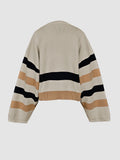 DERMEARNE Beautyblue Women's Sweater Warm Winter Sweater 2025 New Casual Round-Neck Loose Pullovers Lantern Sleeves Female Pullovers Tops