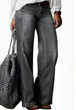 DERMEARNE Denim Women's Pants New Pants for Women 2025 Summer Retro Fashion Casual Straight Leg Wide Leg Women's Popular Jeans Streetwear