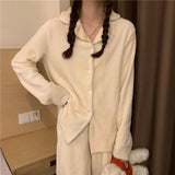 DERMEARNE Flannel Women's Pajamas Sets Casual Autumn Winter Sleepwear Velvet Pyjama Ladies Cardigan Simple Bedroom Soft Warm Home Clothes