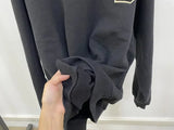 Dermearne Flordevida New Women's fleece sweatshirt black flocling letter Sweatshirts new autumn winter women tops