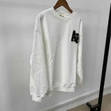 Dermearne Flordevida New Women's fleece sweatshirt black flocling letter Sweatshirts new autumn winter women tops