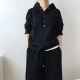 Women Fall Winter Oversized Hoodies Pants Two Piece Set Hooded Sweater Korean Casual Tracksuits Sweatshirt Lady Suit