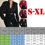 Korean White Office Women Chiffon Shirt Pocket Button Lapel Ladies Blouse Spring Commuter Long Sleeve New Female Crop Tops