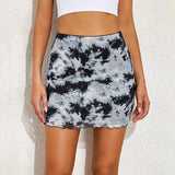 Y2K Vintage Mini Skirts Women Korean Style Ruffle Hem High Waist Straight Short Skirt Bodycon E-girl Aesthetic Summer Streetwear