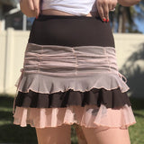 Y2K Aesthetic Mesh Pleated Skirts 90s Women Vintage Patchwork High Waist Mini Bodycon Korean Style Fashion Kawaii Skirts