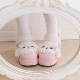 DERMEARNE Japanese Style Autumn Winter Original Lolita Shoes Bow Cute Jk Uniform Soft Girl Big Toe Student Kawaii  High Heel Casual Warm