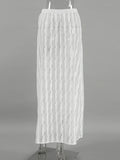 Dermearne Lace Jacquard Transperant Skirt Women Summer New High Waist Sexy Casual Long Skirts Streetwear Fashion White Maxi Skirt