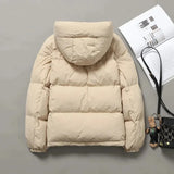 DERMEARNE Large Size Winter Jacket Women Casual Hooded Cotton Coats Thicken Warm Down Cotton Parkas Puffer Coat Zipper Padded Outwear Tops