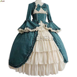 DERMEARNE Medieval Retro Gothiced Court Lolita Dress Royal Lady Ball Dress Square Neck Tight Waist Bowknot Women Elegant Costume Vestido