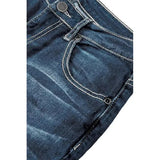 DERMEARNE Mid Waist Flared Jeans Women Button Casual Straight Leg Pants New 2024 Summer Pocket Hole Female Loose Office Lady Slim Pants