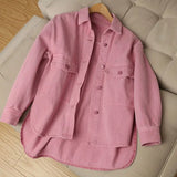 DERMEARNE New Women Pink Jeans Jacket Oversized Korean Style Single Breasted Chic Denim Coats Spring Autumn Cowboy Jackets Outwear