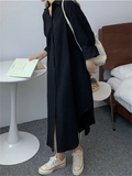 DERMEARNE S-2XL Summer Shirt Dress Evening Vintage Dress Party Oversize Long Cotton Beach Women Dresses Robe Vestido Vestidos Para Mujer