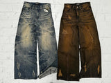 Dermearne Y2k Jeans Retro Distressed High Waisted Baggy Jeans Punk Hip Hop Men Women Wide Leg Straight Denim Pants Slouchy Streetwear