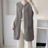 Women's Waistcoat In Autumn Winter Of  New Style Of Imitation Lamb Fur and Fur Loose Korean Version Sleeveless Vest Style