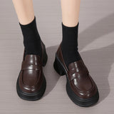 Lucyever Women's Loafers 2024 Spring British Style Slip On Platform Mary Jane Shoes Woman Japanese Jk Uniform Lolita Shoes Women