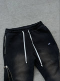 Baggy Casual Y2K pants Retro Hip Hop Zipper cargo pants Sweatpants Men Women Harajuku Letter joggers women trousers Streetwear