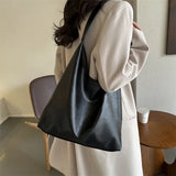 Women's Tote Bucket Handbag New Trend Women's Soft Leather Shoulder Bag Women's Simple Large Handbag