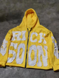 Letter Embroidery Casual Loose Fashion Retro Oversized Hoodie Y2k High Street Trendy Brand Zipper Sweatshirt Men Women Jacket