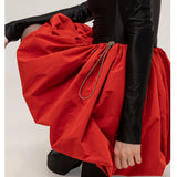 Dermearne Casual Solid Bubble Mini Skirts Women Fashion 2024 Summer Elegant Female Skirts High Waist Loose Skirts Streetwear Skirts