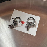 DERMEARNE Punk Style Dangle Earrings Unique Detachable Star Heart Drop Earrings Statement Jewelry Fashion Simple Hoop Earrings