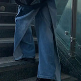 2024 American  Denim Trousers Style New Rock Hip Hop Baggy Wide Leg Jeans Pants Clothes Vintage Straight Lady