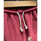 Sweet Women Red Pocket Pants 2024 Fashion Summer Ladies Red Plaid Sweatpants Female Loose Cotton Pants