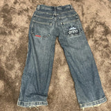 Y2k Baggy Jeans Men Women Jnco Vintage Hip Hop Ripped High Waisted Denim Trousers Slouchy Harajuku Wide Leg Pants Streetwear