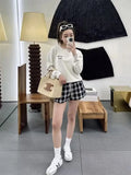 Light Luxury Pure Cotton Comfortable Breathable Women's Crew Neck Pullover Long Sleeve Letter Print Sweatshirt Neutral Top