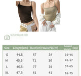 Summer Basic Tanks Spaghetti Strap Camis Solid Stretch Tops for Women Sleeveless Slim Fit Basic Solid Knitted Camisole