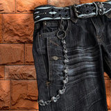 Dermearne 2024 New Retro Distressed Micro-flared Embroidered Jeans Street Men and Women High Waist Harajuku Y2K Industrial Fit Jeans