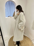 Women's Winter Coat Long Loose Warm Stand-up Collar Mink Velvet Faux Fur Jacket Women Veste Femme Clothes Fashion Coats