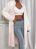 Gentle wind design sense lazy wind cape cardigan coat thick sweater women autumn winter loose knit mid-length outside the top la