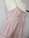 New Design Print Pink Spaghetti Strap Dress All-Match Elegant Temperament Sexy Prom Gown Sweet Bow A-Line Dress Cozy Streetwear