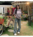 DERMEARNE Distressed High Waist Loose Womens Jeans Ripped Pants Relaxed Fit Casual Trousers Baggy Wide Streetwear Fashion Women's pants