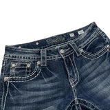 Gothic Hip-Hop Retro Cross Pattern Embroidery Washed Blue Jeans Women's Y2K New Harajuku Punk High Waist Slim Pants Street Wear