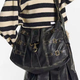Y2k Vintage Motorcycles Shoulder Bag Women Punk Grunge Luxury Designer Fashion Large Capacity Crossbody Bag Female Goth
