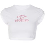Y2K crop tops 2022 Aesthetic Cute Pink Letter Embroidery Baby Tees 2000s Vintage Ribbed O-Neck Harajuku Short Sleeve T-Shirt топ