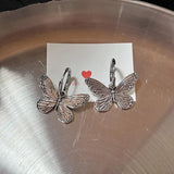 DERMEARNE Punk Style Dangle Earrings Unique Detachable Star Heart Drop Earrings Statement Jewelry Fashion Simple Hoop Earrings