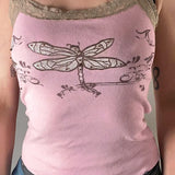 Y2K Lace Trim Short Top Aesthetic White Bow Sweet Sweet Mini Basic Crochet Tee Shirt Casual Women Summer Backless Beach
