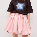 Dermearne Casual Solid Bubble Mini Skirts Women Fashion 2024 Summer Elegant Female Skirts High Waist Loose Skirts Streetwear Skirts