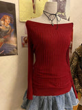 Y2K women autumn and winter pullover sweater retro chic fashion advanced versatile sexy casual Harajuku street punk pullover emo