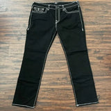 Retro religious large size white thick line jeans American men's and women's loose straight casual y2k trousers cargo pants
